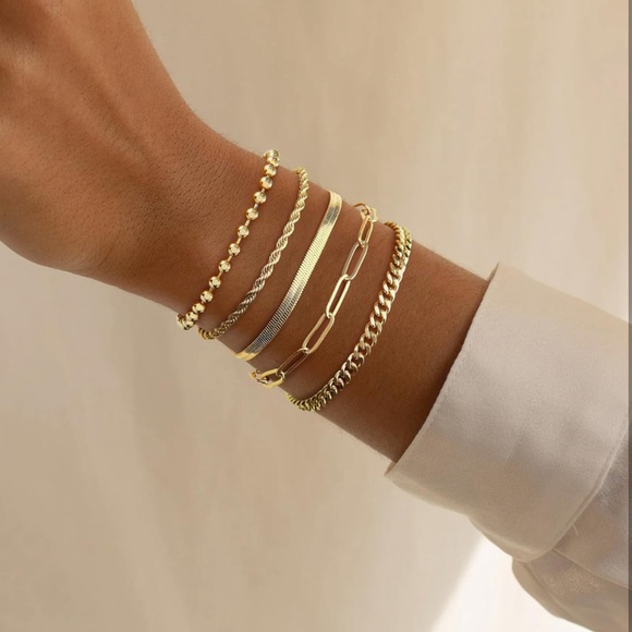 Gold Stackable Bracelets - Picture 1 of 4